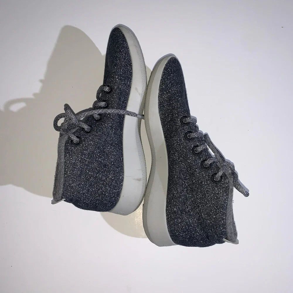 Allbirds Wool Runner-Up Mizzle Shoes Mens Size 9 Gray High Top Lace Up Sneakers